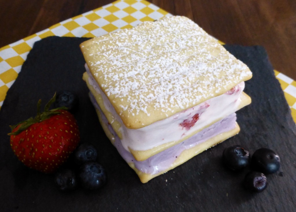 Strawberry Blueberry Ice Cream Sandwiches - 1