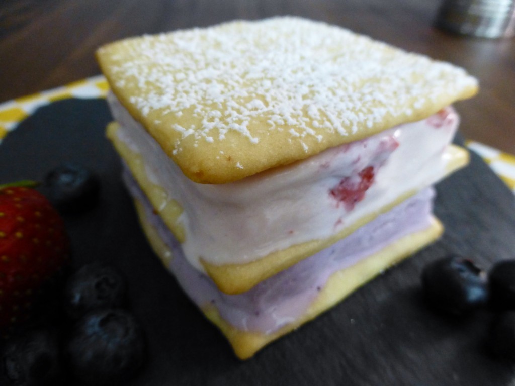 Strawberry Blueberry Ice Cream Sandwiches - 2