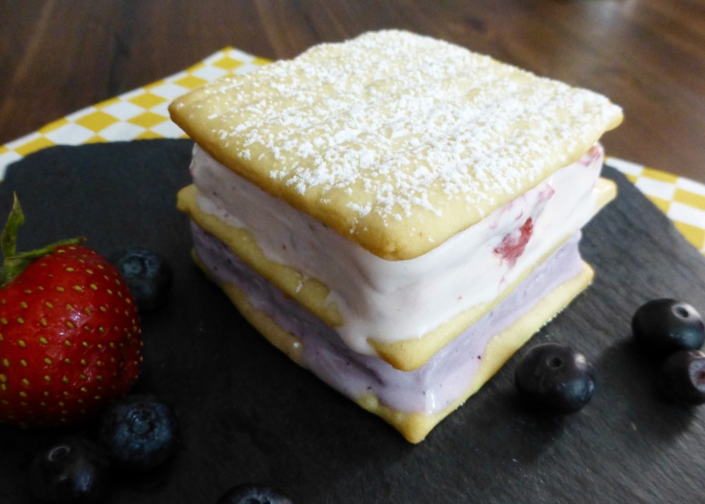 Strawberry Blueberry Ice Cream Sandwiches - 3